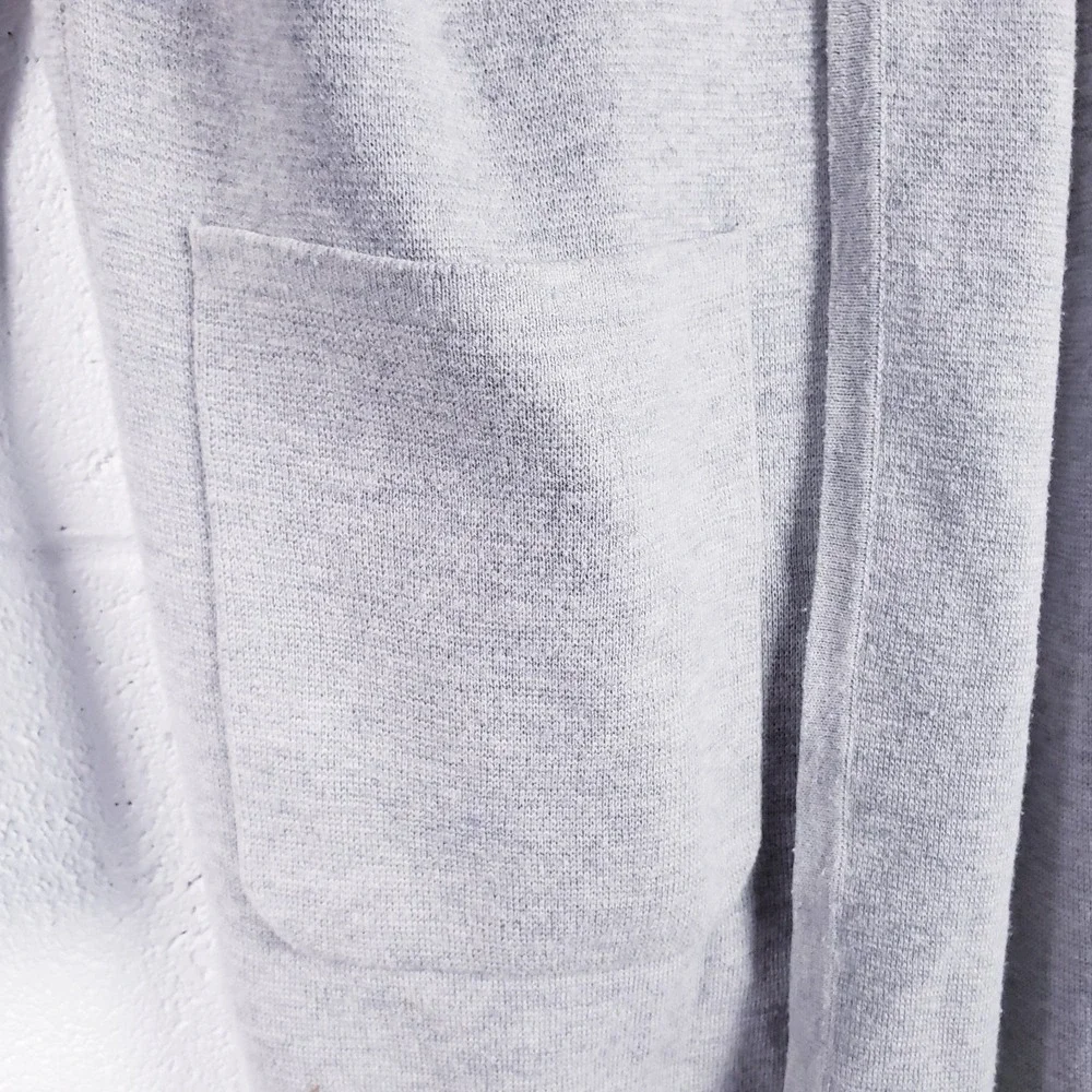 J.Crew Juliette Collarless Sweater-Blazer J6339 Gray Long‎ Length Size Small